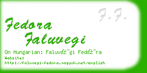 fedora faluvegi business card